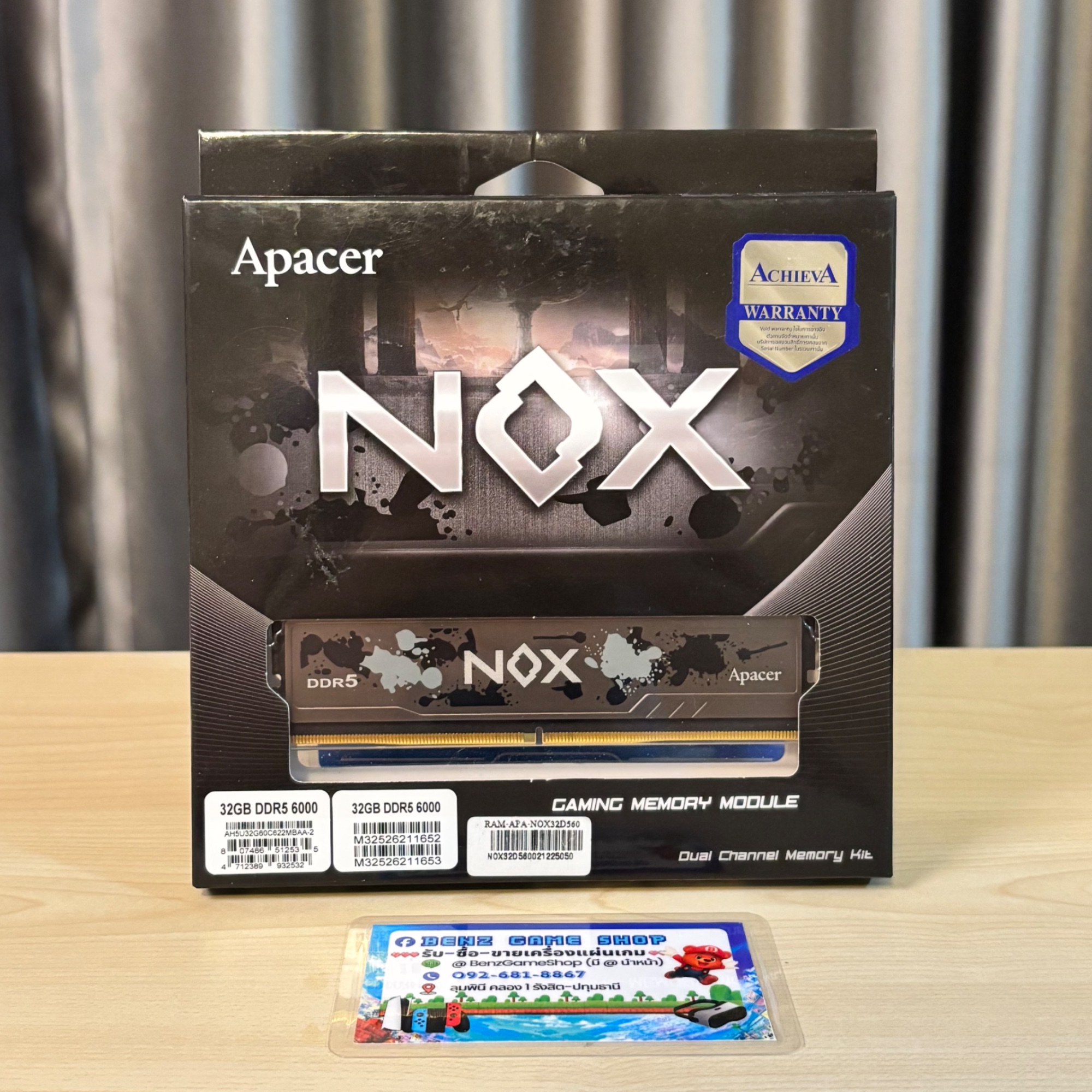 Apacer NOX DDR5 32GB Kit (16GB×2) บัส 6000