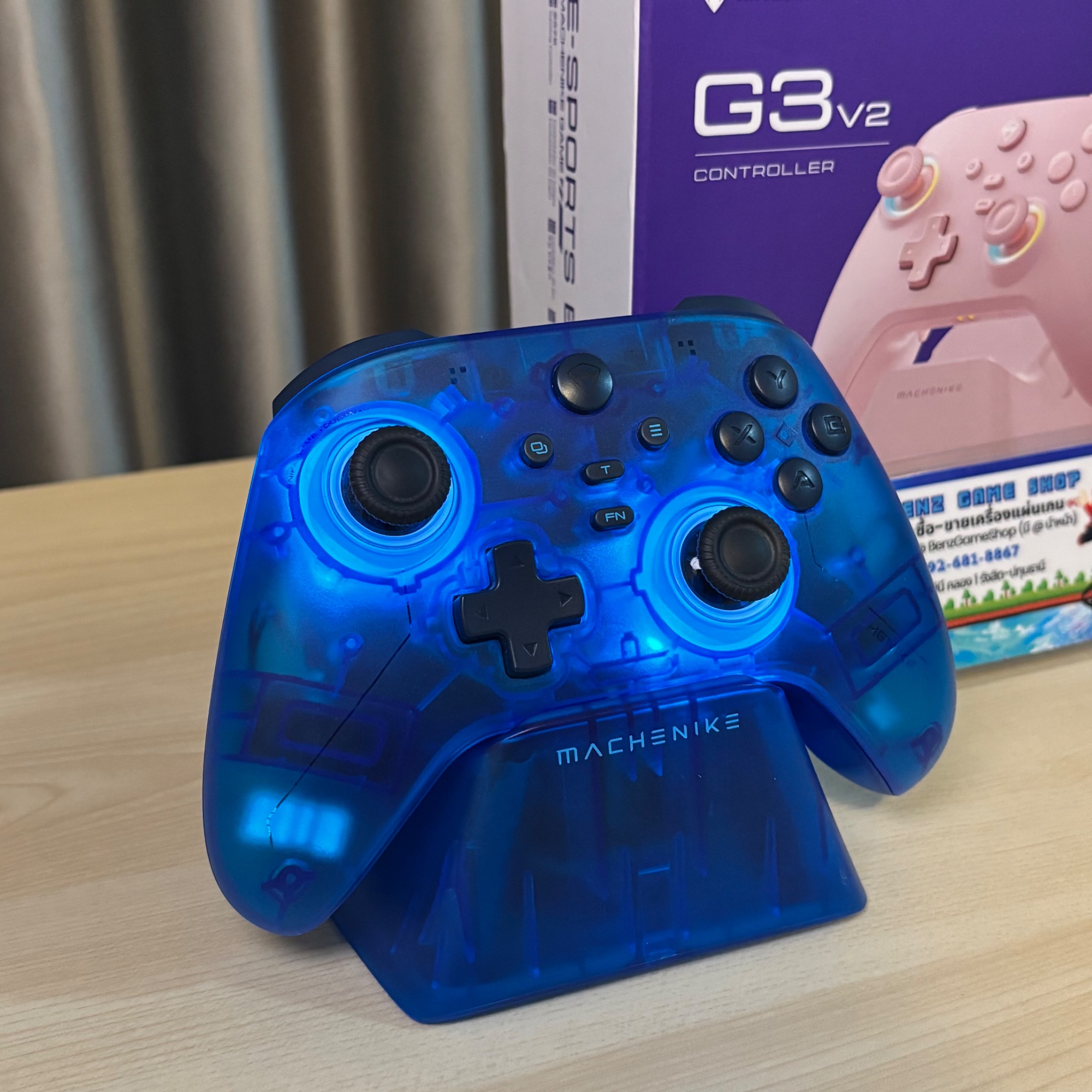 Machenike G3 v2 Controller (สีน้ำเงินใส) — NS/PC/มือถือ
