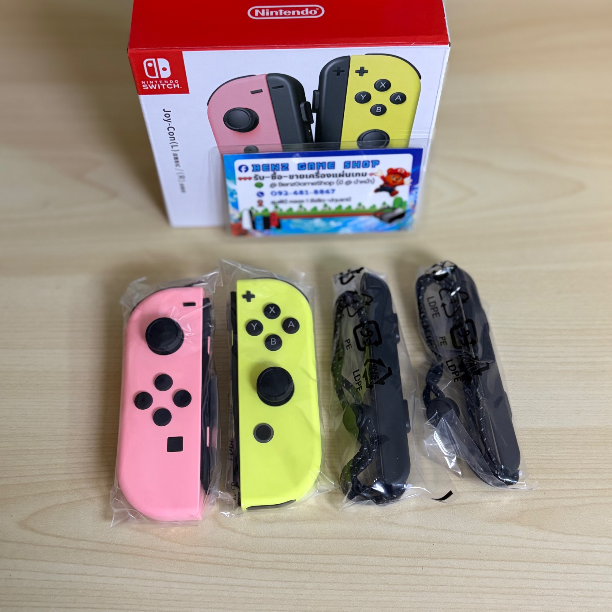 Joy-Con สีพาสเทล (L) ชมพู / (R) เหลือง — ของแท้ Nintendo
