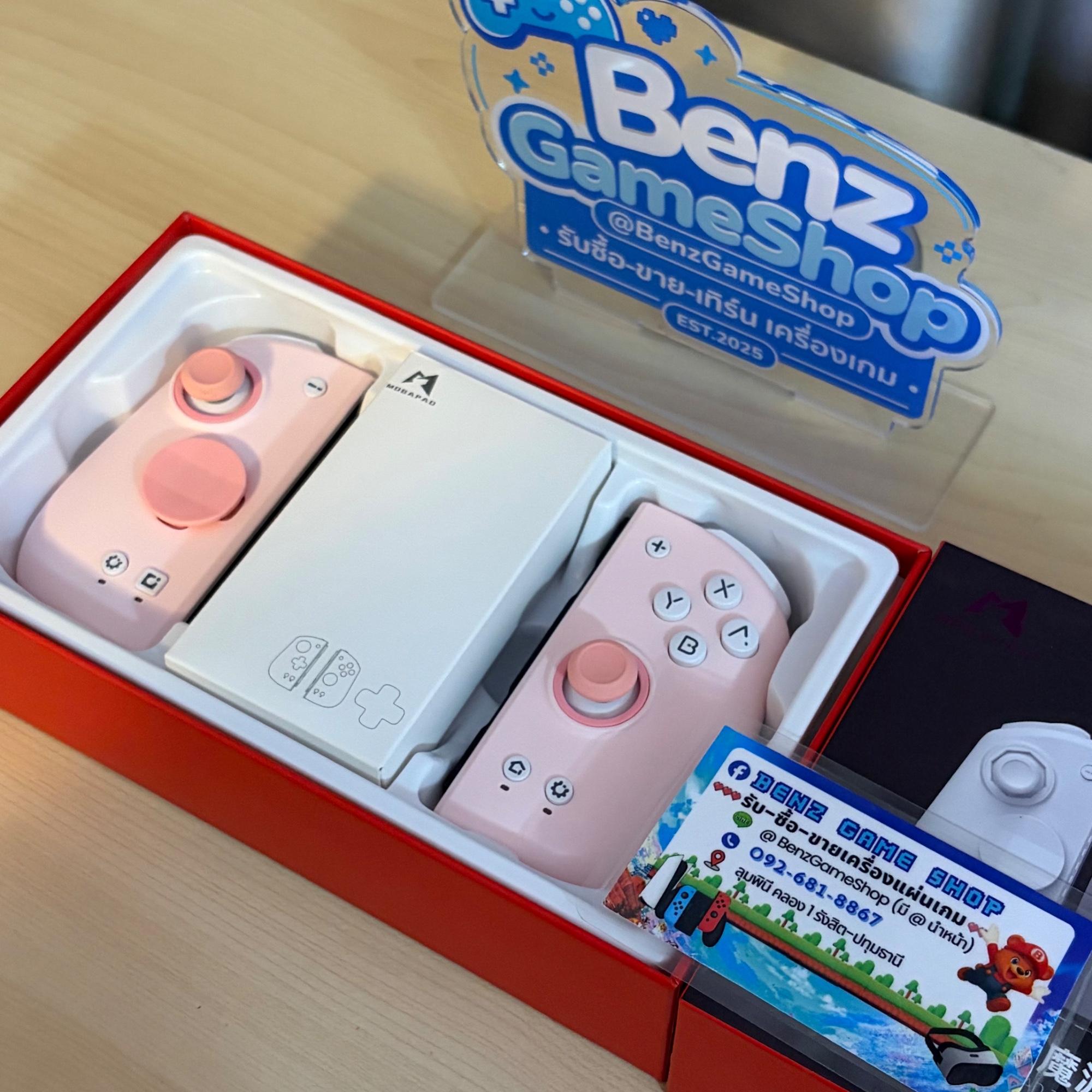MOBAPAD จอยแยกสีชมพู สำหรับ Nintendo Switch